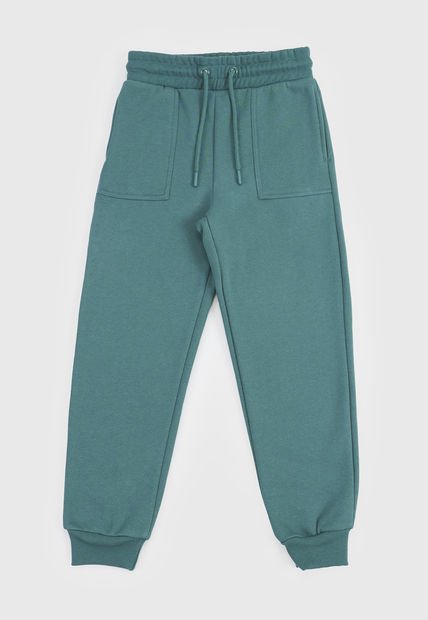 Pantalón De Buzo Niño Kids Basico Verde Corona