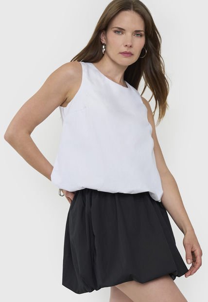 Blusa Mujer Volumen Blanco Corona