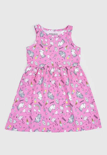 Vestido Niña Kids Skater Rosado Corona