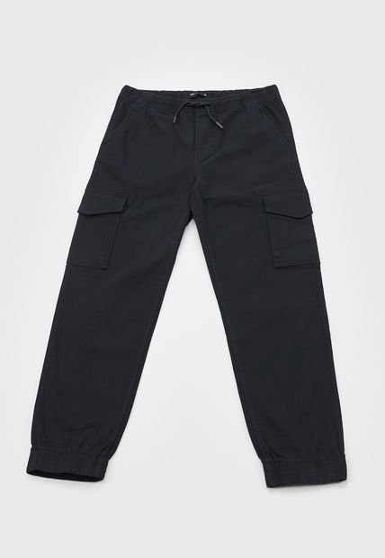 Pantalon Niño Teen Jogger Cargo Negro Corona