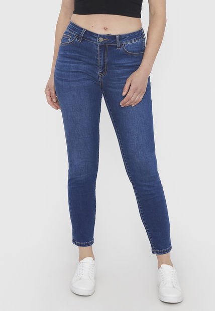 Jeans Mujer Skinny Azul Oscuro Corona