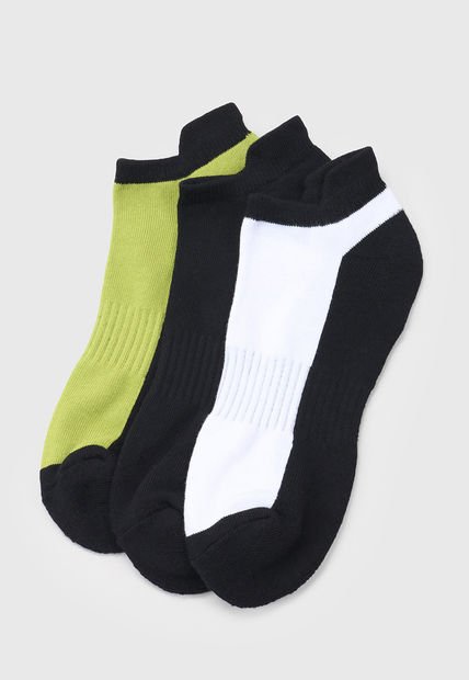 Calcetines Hombre Deportivo Cortos Tripack Verde Corona