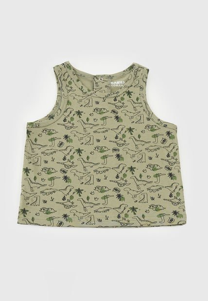 Polera Bebe Niño Tank Verde Corona