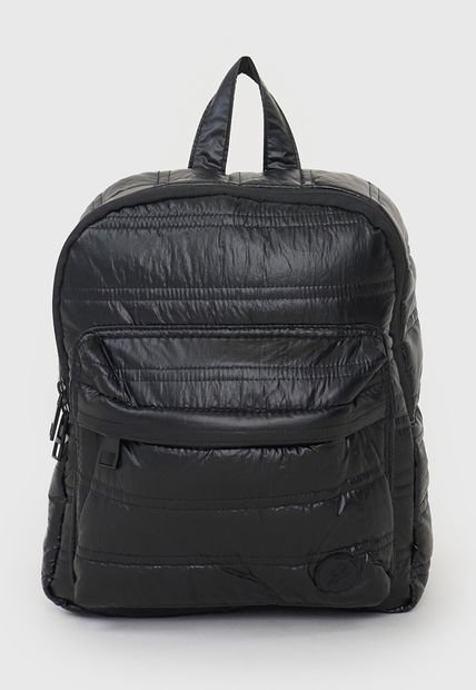 Mochila Mujer Nylon Negro Corona