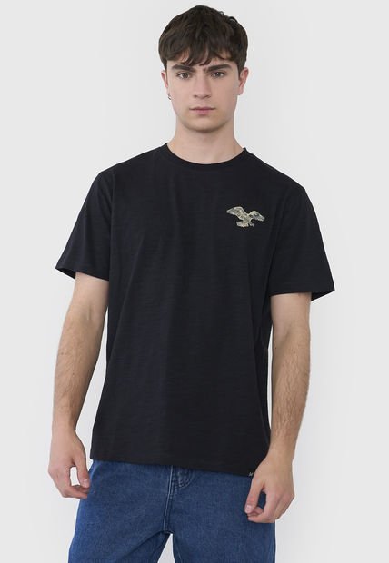 Polera Hombre Flock Negro Corona