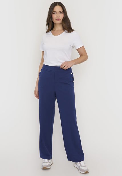 Pantalón Mujer Sastrero Navy Corona