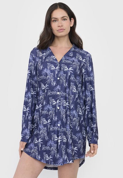 Camisa De Dormir Mujer Navy Corona