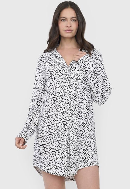 Camisa De Dormir Mujer Gris Corona