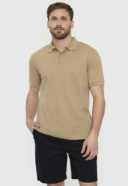 Polera Hombre Summer Jacquard Camel Corona