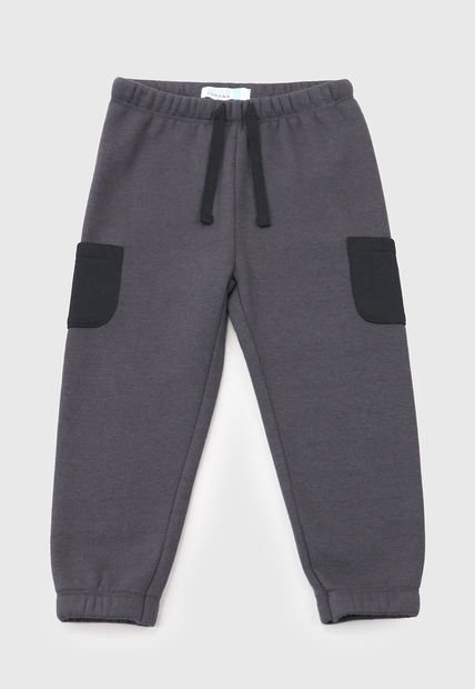 Pantalon De Buzo Bebe Niño Cargo Gris Oscuro Corona