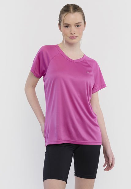 Polera Mujer Deportiva Rosa V-Neck Corona