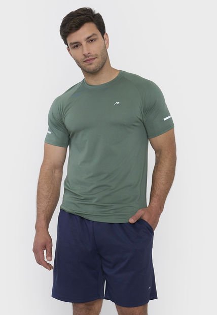 Polera Hombre Deportiva Mesh 2 Verde Corona