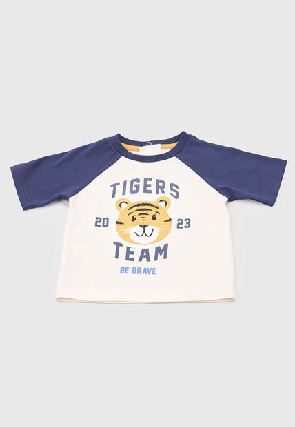 Polera Bebe Niño M/C Interactiva Ecru Corona