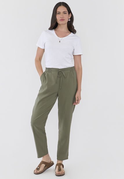 Pantalón Mujer Lazo Verde Corona