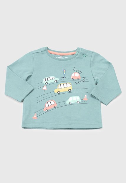 Polera Bebe Niño M/L Focal Verde Corona