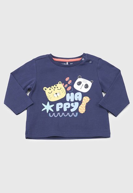 Polera Bebe Niño M/L Focal Navy Corona