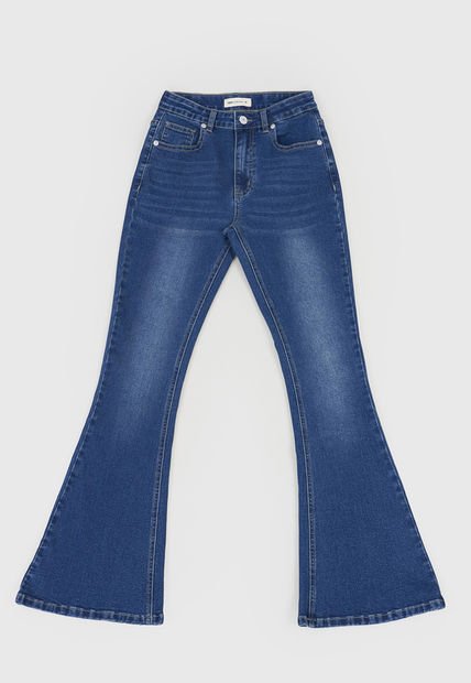 Jeans Niña Teen Flare Color Azul Oscuro Corona