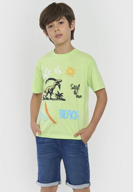 Polera Niño Kids Core Verde Corona