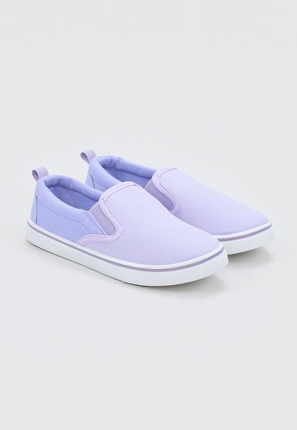 Zapatilla Niña Teen Slip On Lila Corona