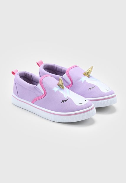 Zapatilla Niña Kids Slip On Lila Corona