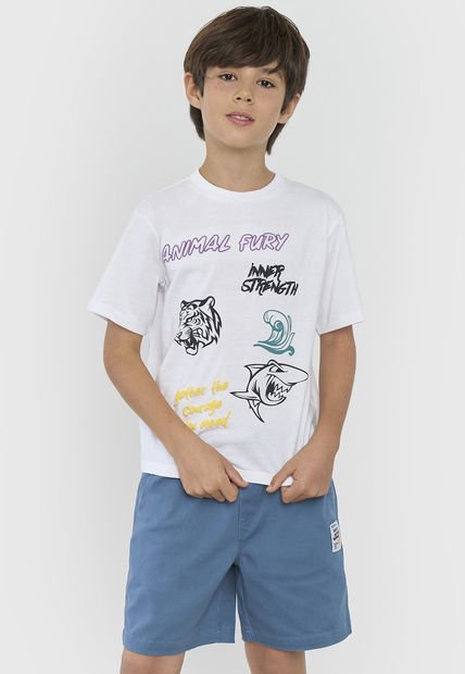 Polera Niño Kids Core Blanco Corona