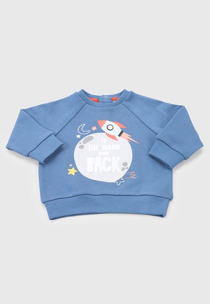 Poleron Bebe Niño Pullover Focal Azul Corona