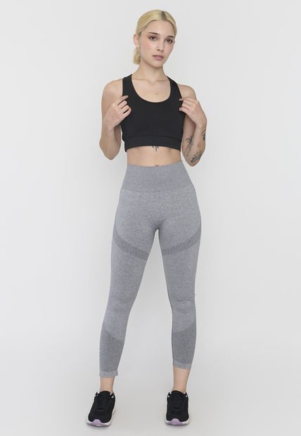 Calza Mujer Deportiva Seamless Gris Corona