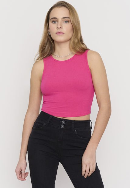 Polera Mujer Sin Mangas Fucsia Corona