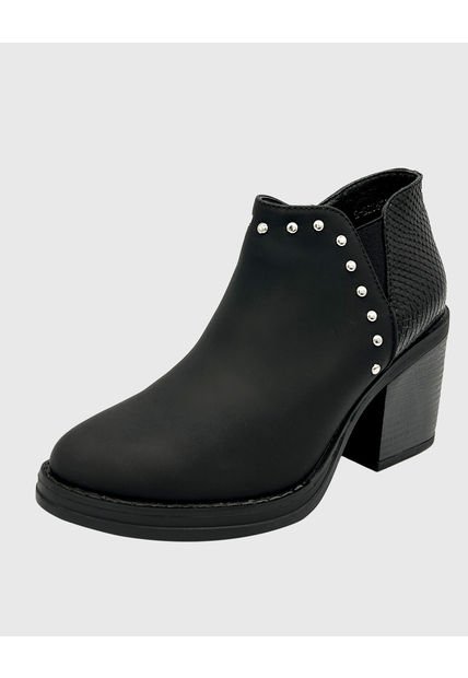 Botin Para Mujer Con Taco Clasico Negro