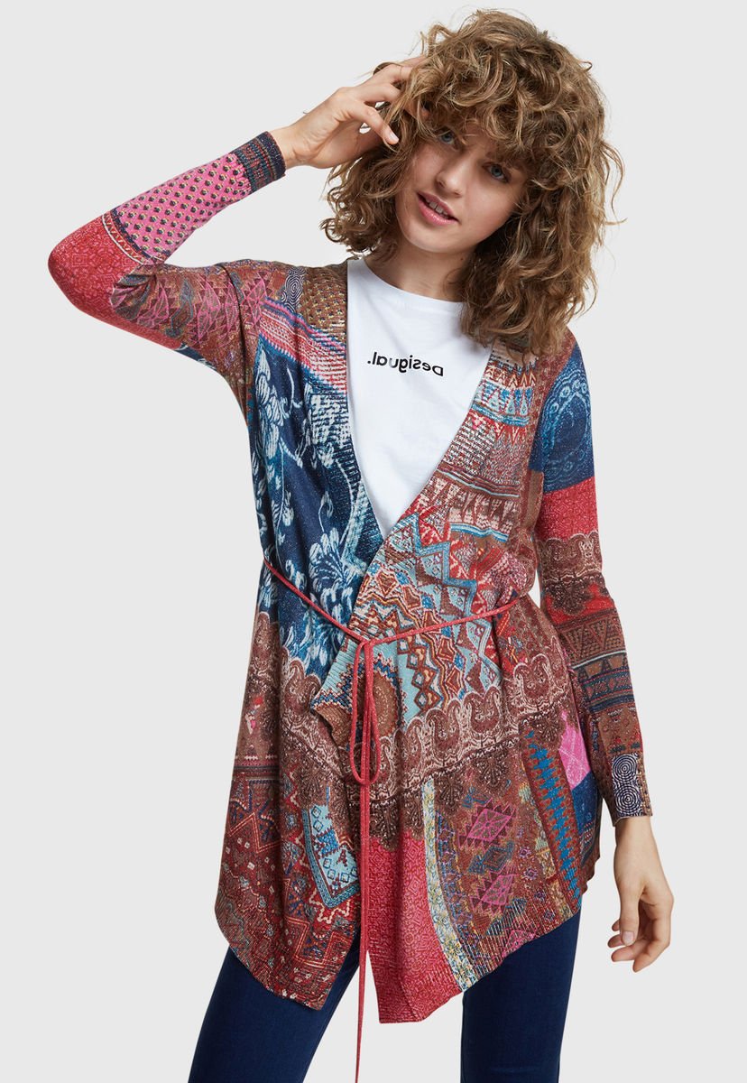 Cardigan Desigual Multicolor - Calce Regular - Compra Ahora | Dafiti Chile