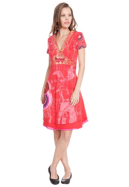 Vestido Desigual Rojo