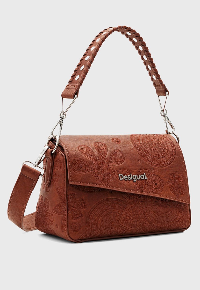 Sac desigual bandouliere fashion marron