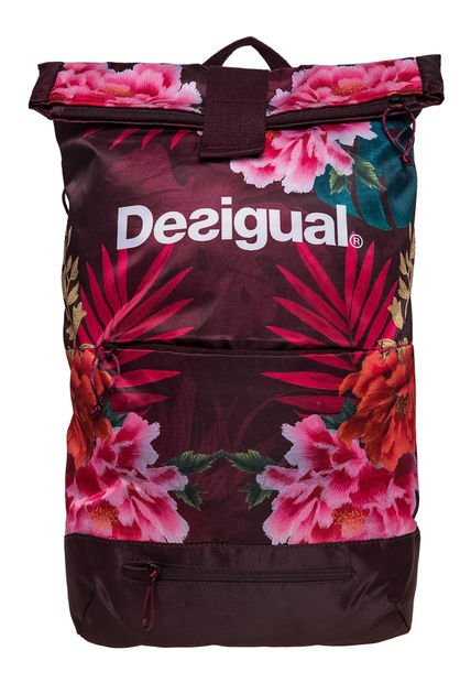 Mochila Foldable Oriental Burdeo Desigual