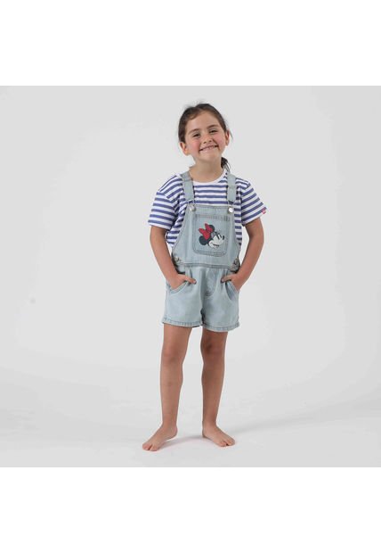 Conjunto Niña Jardinera Denim Minnie Disney