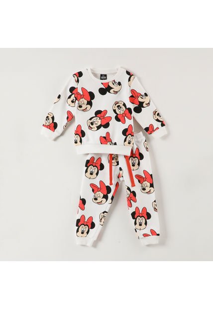 Buzo Niña Minnie Full Print Rosado Disney