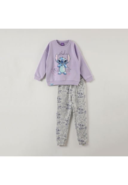 Buzo Niña Lilo & Stitch Flowers Lila Disney