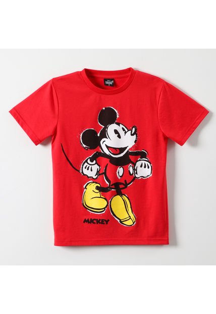 Polera Manga Corta Niño Mickey Rojo Disney