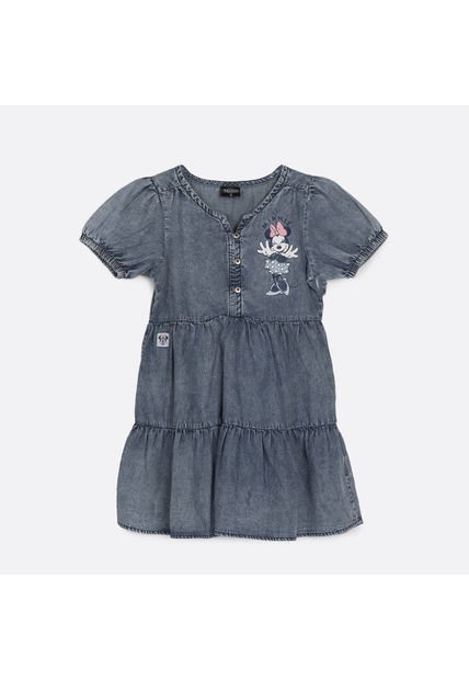 Vestido Niña Logo Minnie Denim Disney