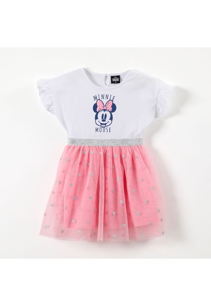 Vestido Niña Minnie Blanco Disney