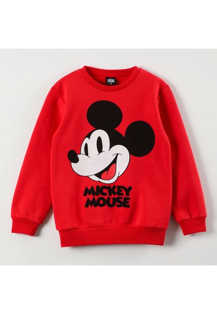 Poleron Niño Mickey Happy Rojo Disney