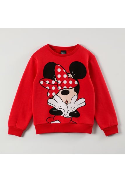 Poleron Niña Minnie Sorpresa Rojo Disney