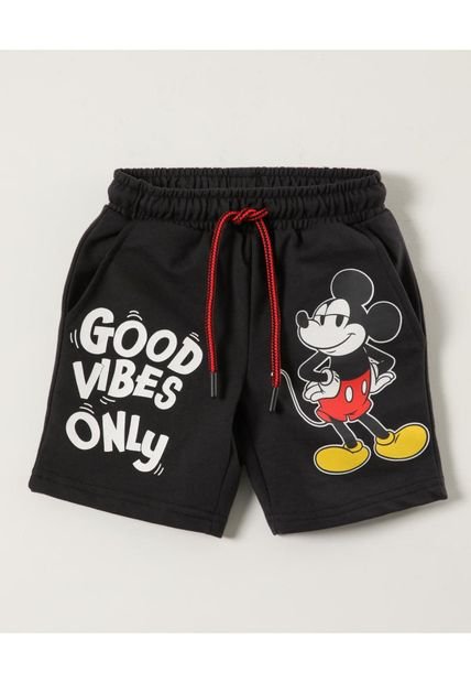 Short Niño Good Vibes Mickey Negro Disney