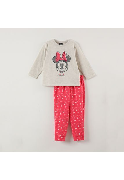 Pijama Niña Minnie Dibujo Gris Disney