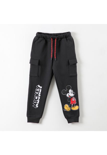 Pantalon De Buzo Niño Mickey Cargo Negro Disney