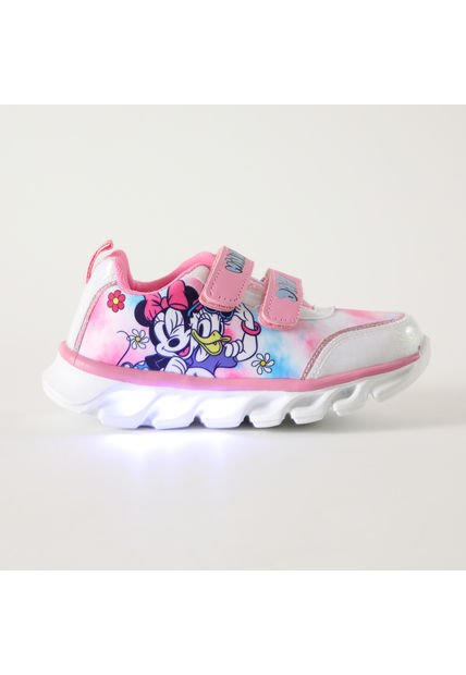 Zapatilla Con Luces Niña Colores Minnie Rosado Disney