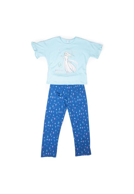 Pijama Niña Frozen Holiday Azul Disney