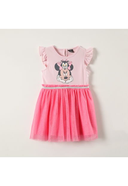 Vestido Niña Gato Minnie Rosado Disney