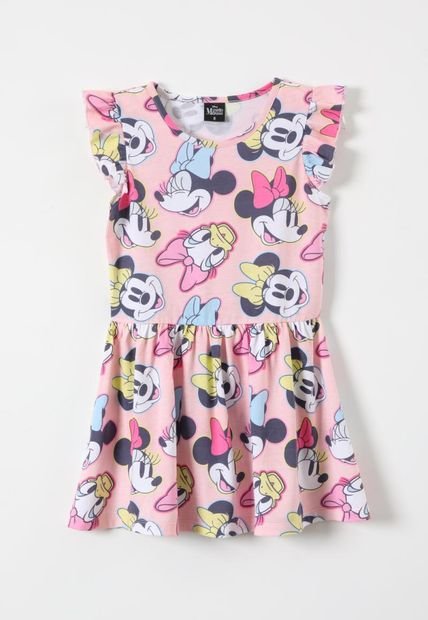 Vestido Niño Caras Minnie Rosado Disney