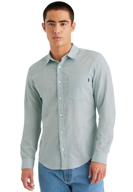 Camisa Hombre Casual Slim Fit Gris Dockers