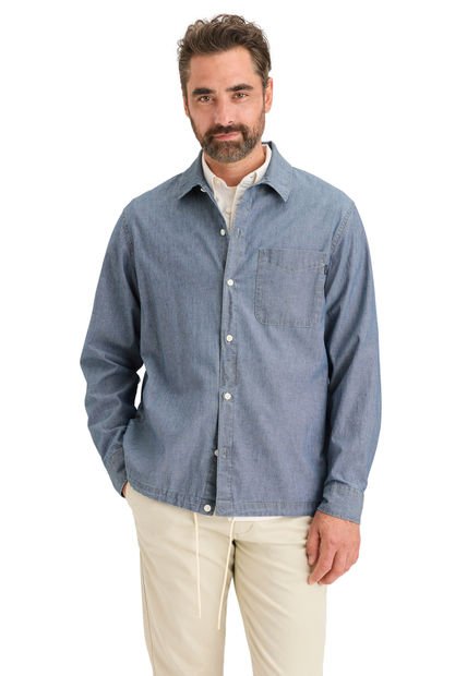 Camisa Hombre Coach's Relaxed Fit Azul Dockers